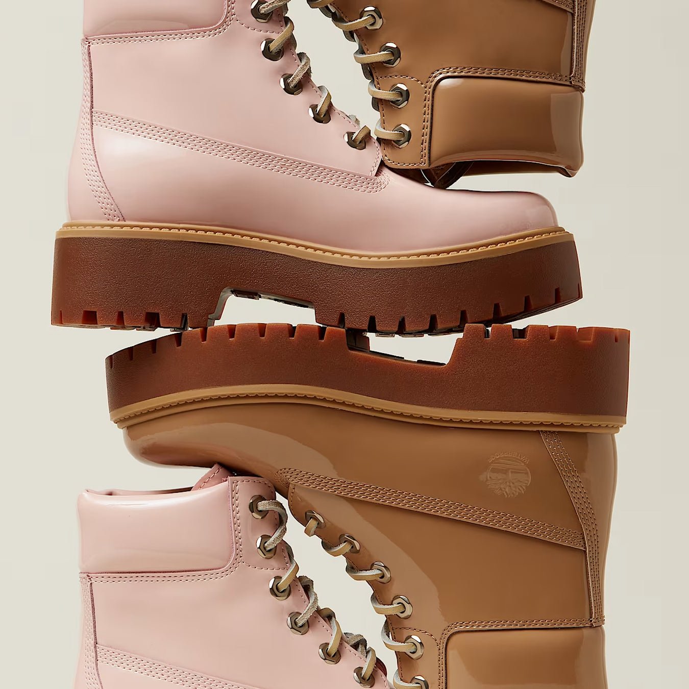 Timberland Womens Stone Street 6-Inch Waterproof Platform Boot Beige - The Sporting Lodge