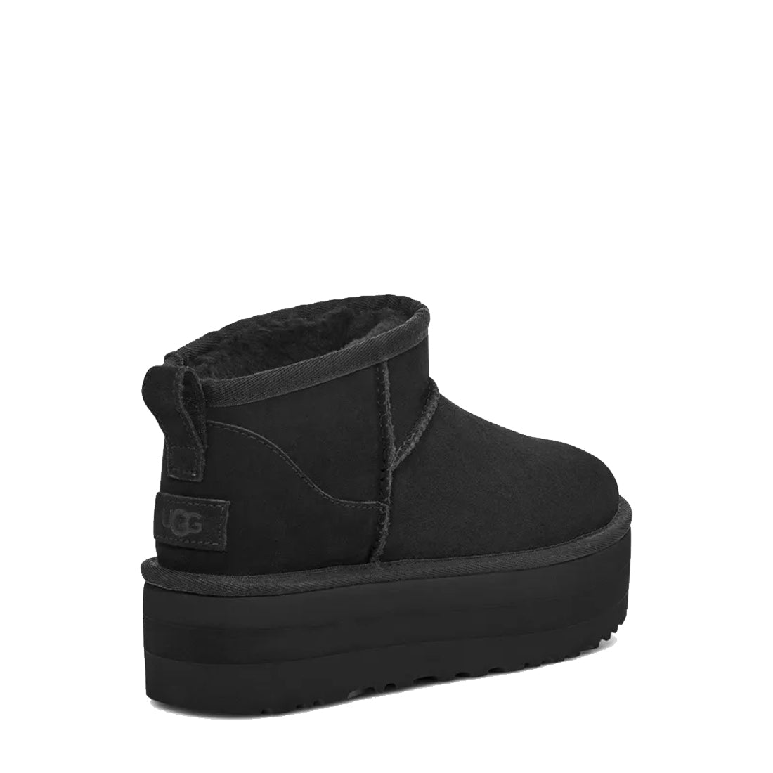 UGG Womens Classic Ultra Mini Platform Boot Black - The Sporting Lodge