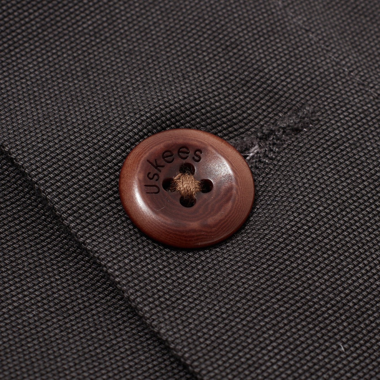 Uskees 3001 Buttoned Overshirt Charcoal-4