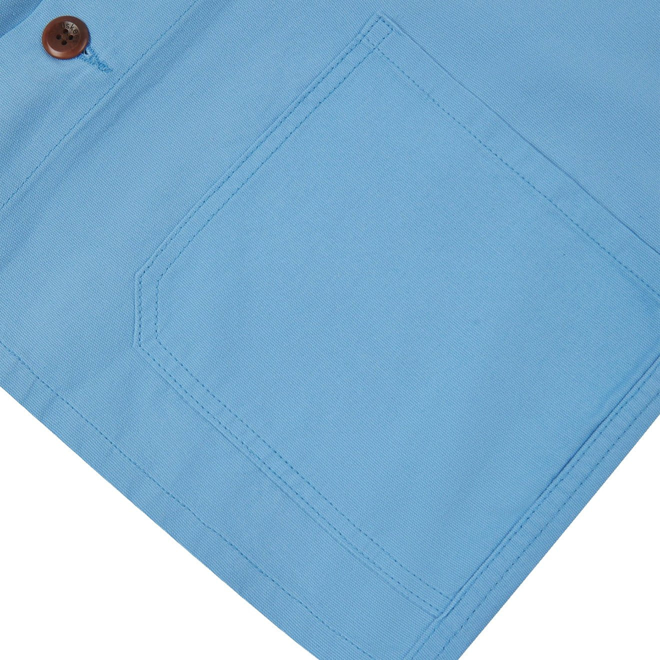 Uskees 3001 Buttoned Overshirt Powder Blue - The Sporting Lodge
