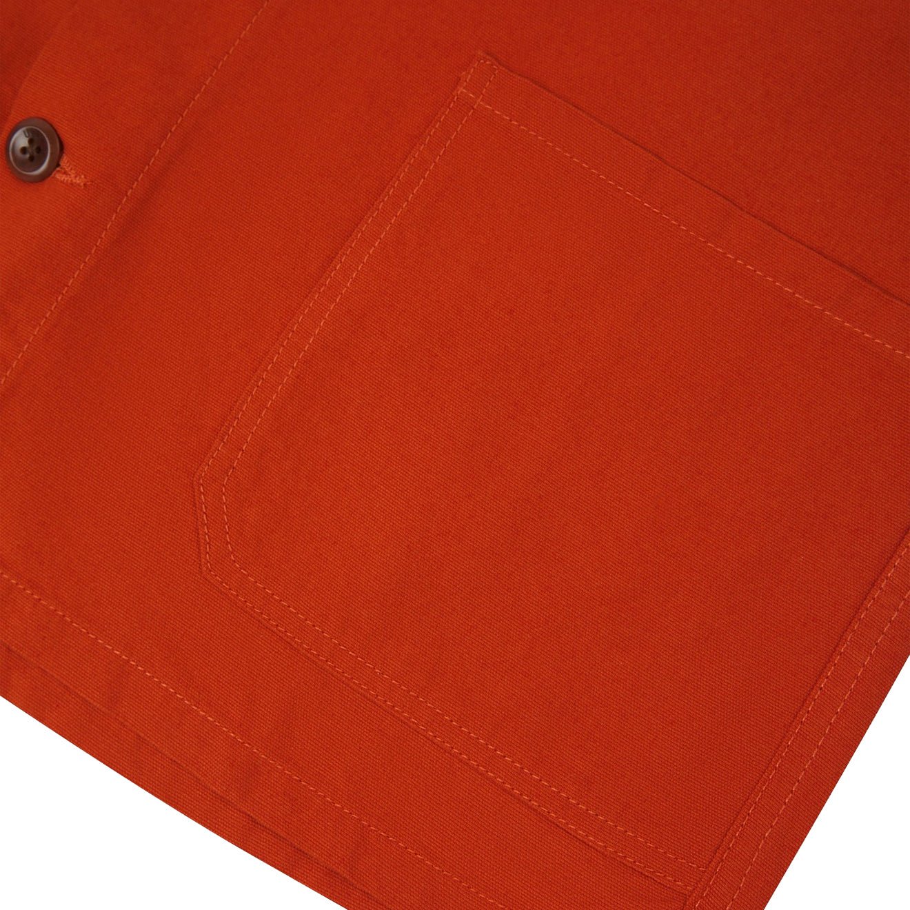 Uskees 3001 Buttoned Overshirt Rust - The Sporting Lodge