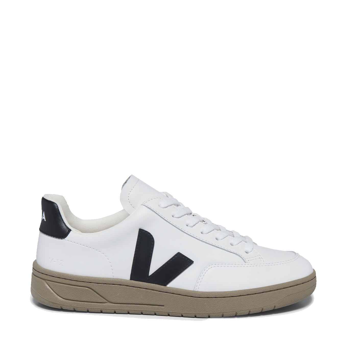 Veja V - 12 Leather Extra White / Black / Dune - The Sporting Lodge