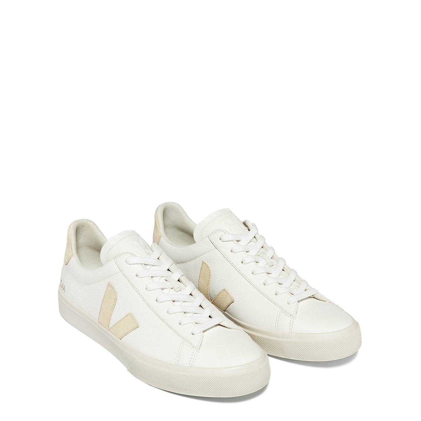 Veja Womens Campo Chromefree Leather Trainer Extra-White Almond - The Sporting Lodge