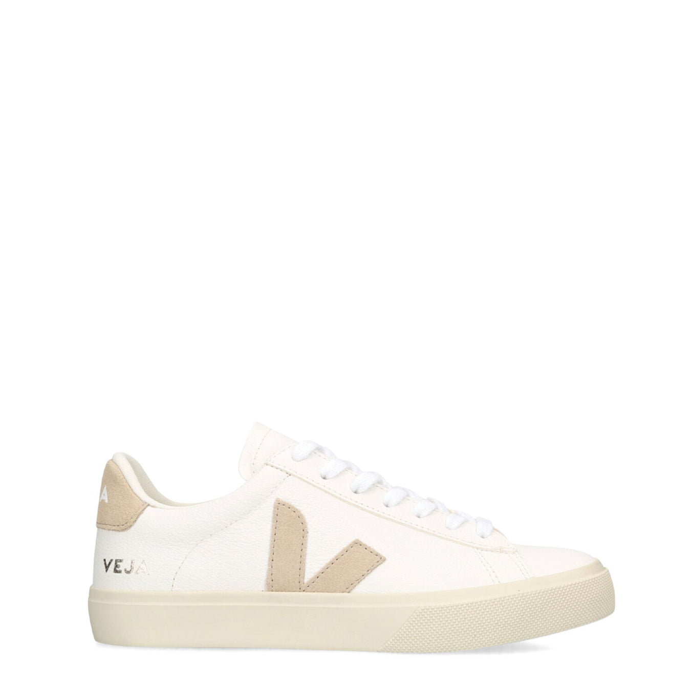 Veja Womens Campo Chromefree Leather Trainer Extra-White Almond - The Sporting Lodge