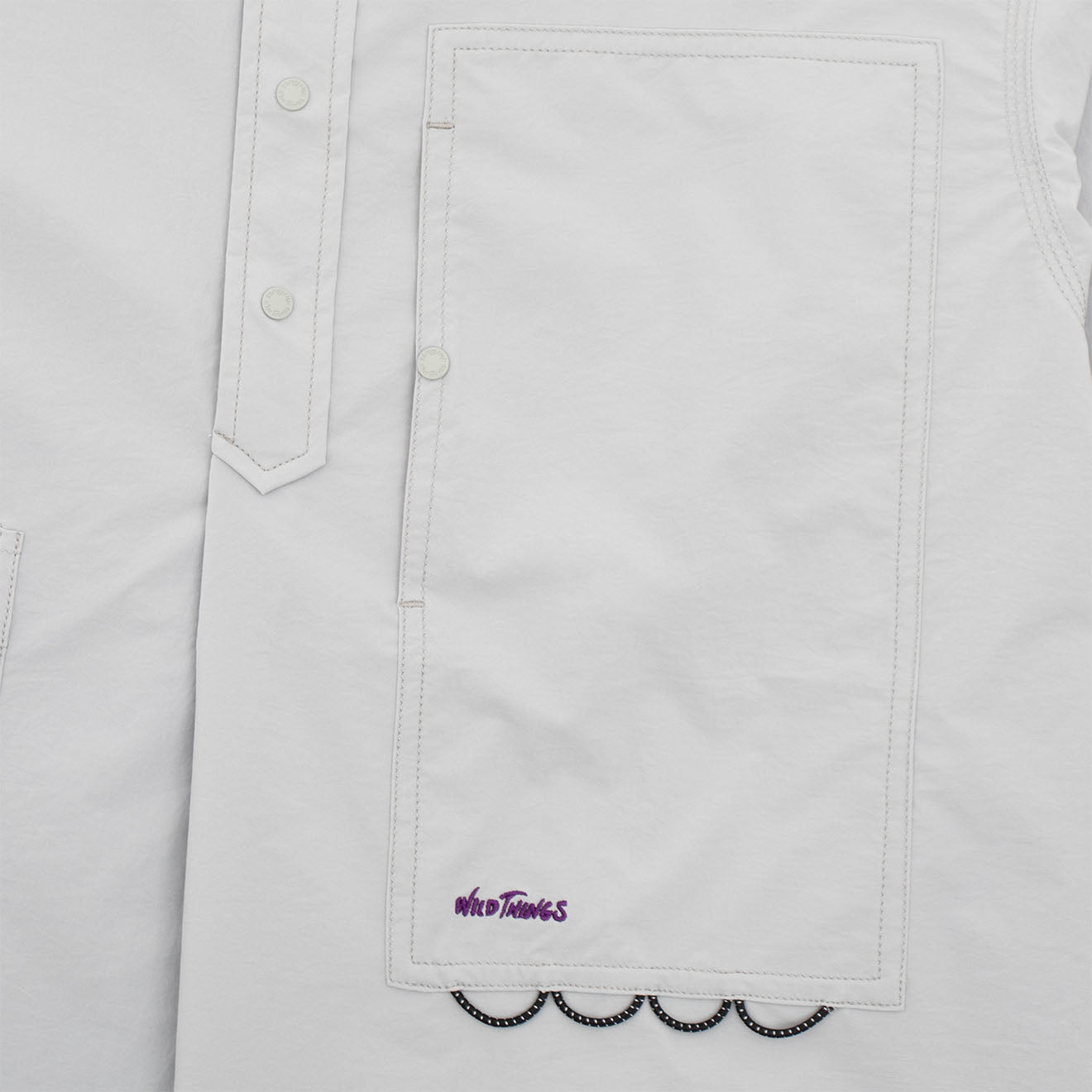 Wild Things Camp Pull Over Shirt Light Grey - The Sporting Lodge