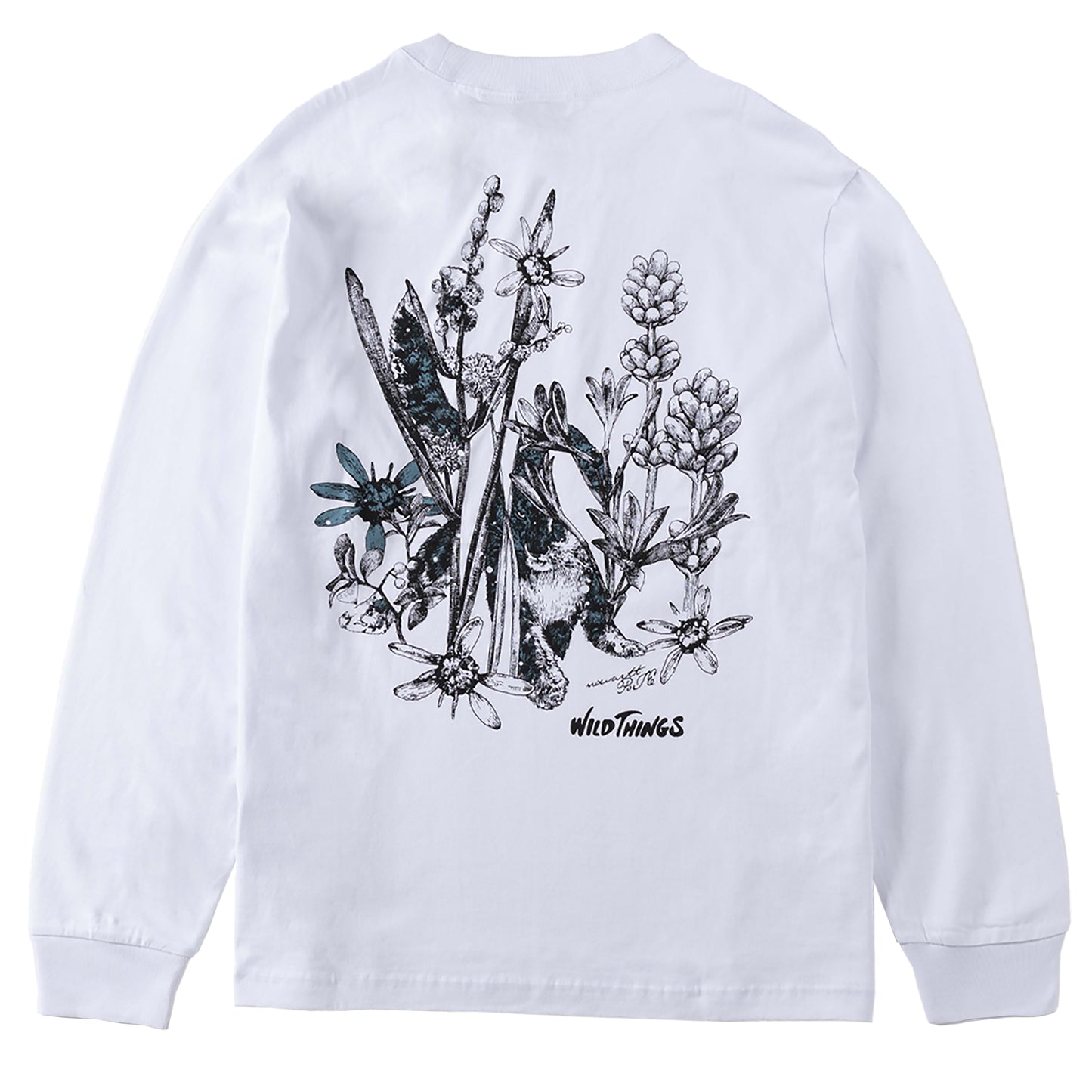 Wild Things Snow Leopard Graphic Long Tee White - The Sporting Lodge
