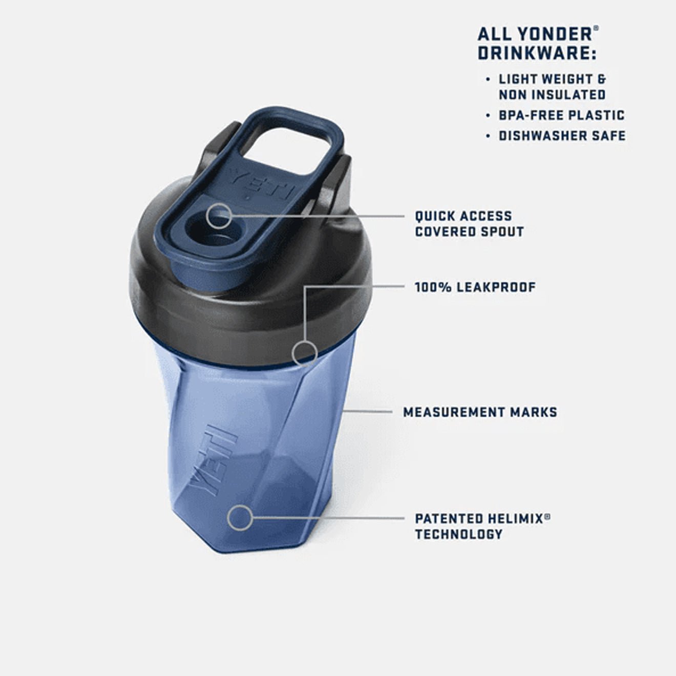 YETI 20 oz (591 ml) Shaker Bottle Navy