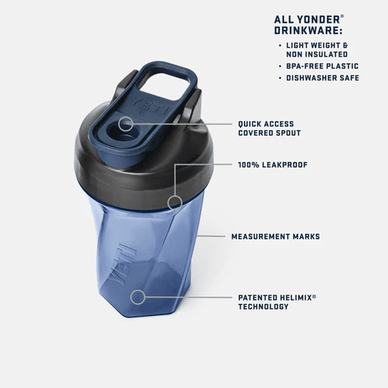 YETI 20 oz (591 ml) Shaker Bottle Seafoam