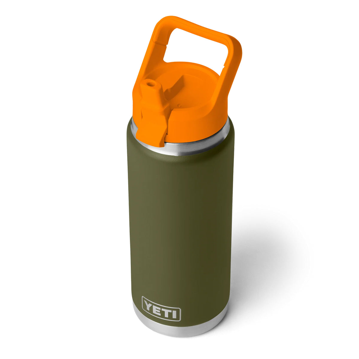 YETI 26 oz w/ Straw Bottle Olive / King Crab Orange