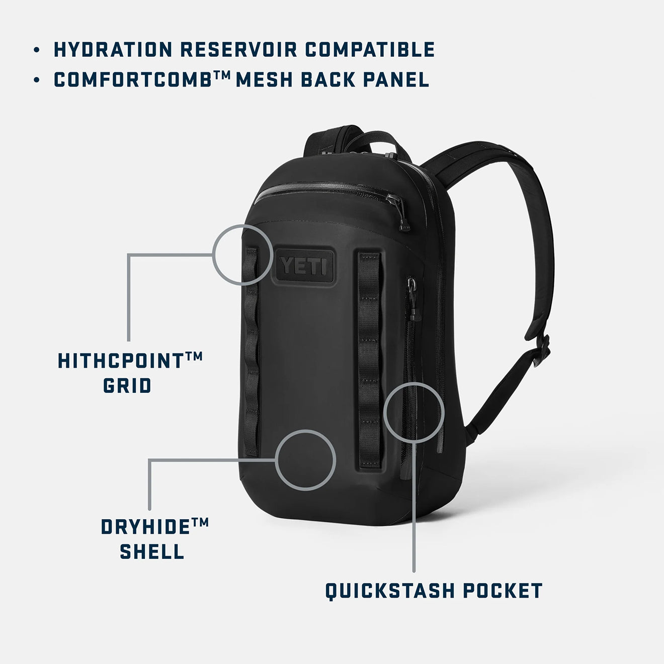YETI Cayo 15L Backpack Black - The Sporting Lodge