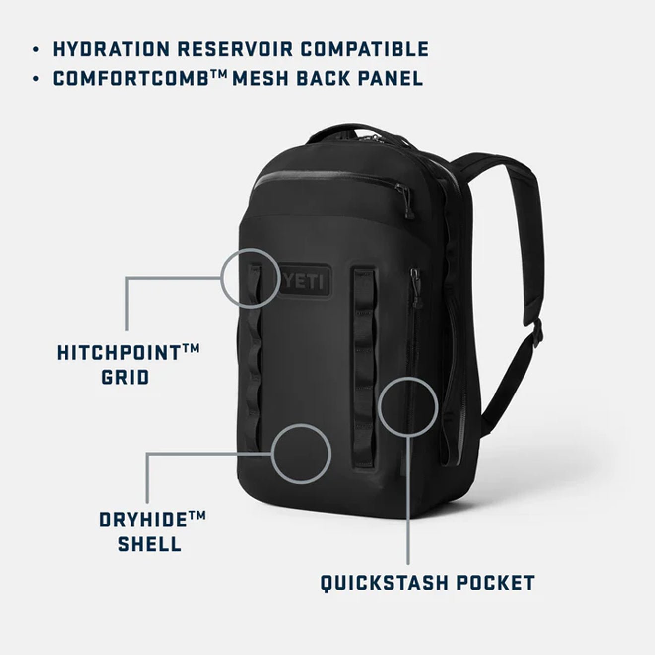 YETI Cayo 35L Backpack Black - The Sporting Lodge