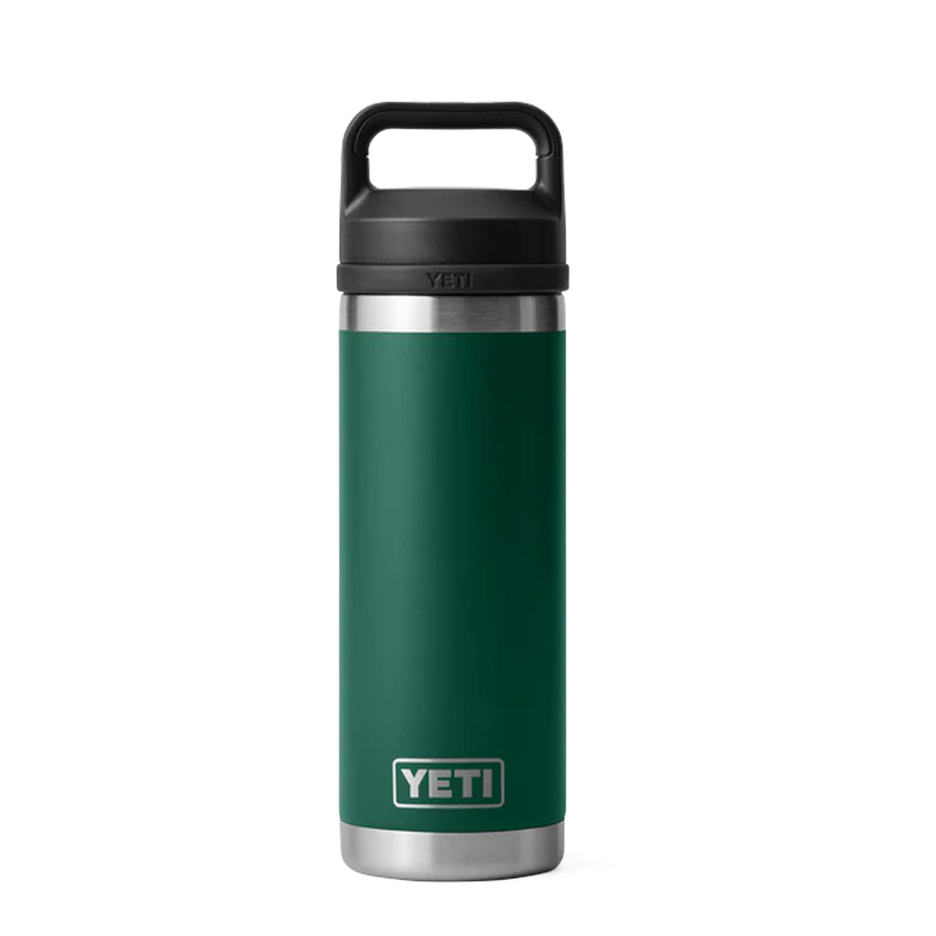 YETI Rambler 18 oz Bottle Chug 18 oz Black Forest Green - The Sporting Lodge