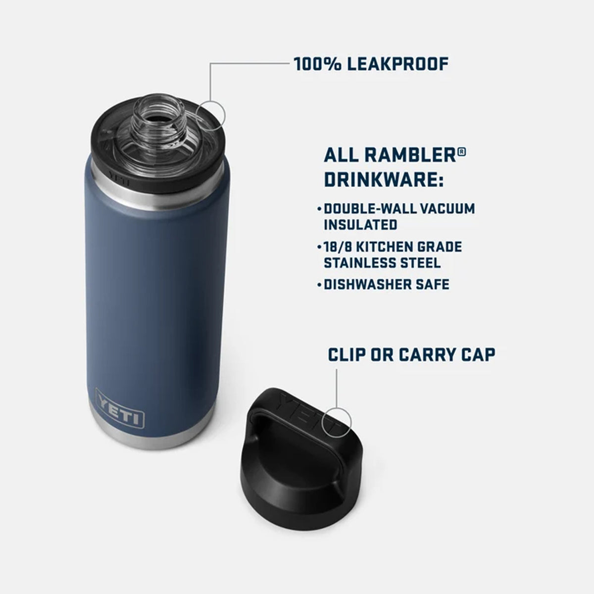 YETI Rambler 26oz Bottle Chug King Crab