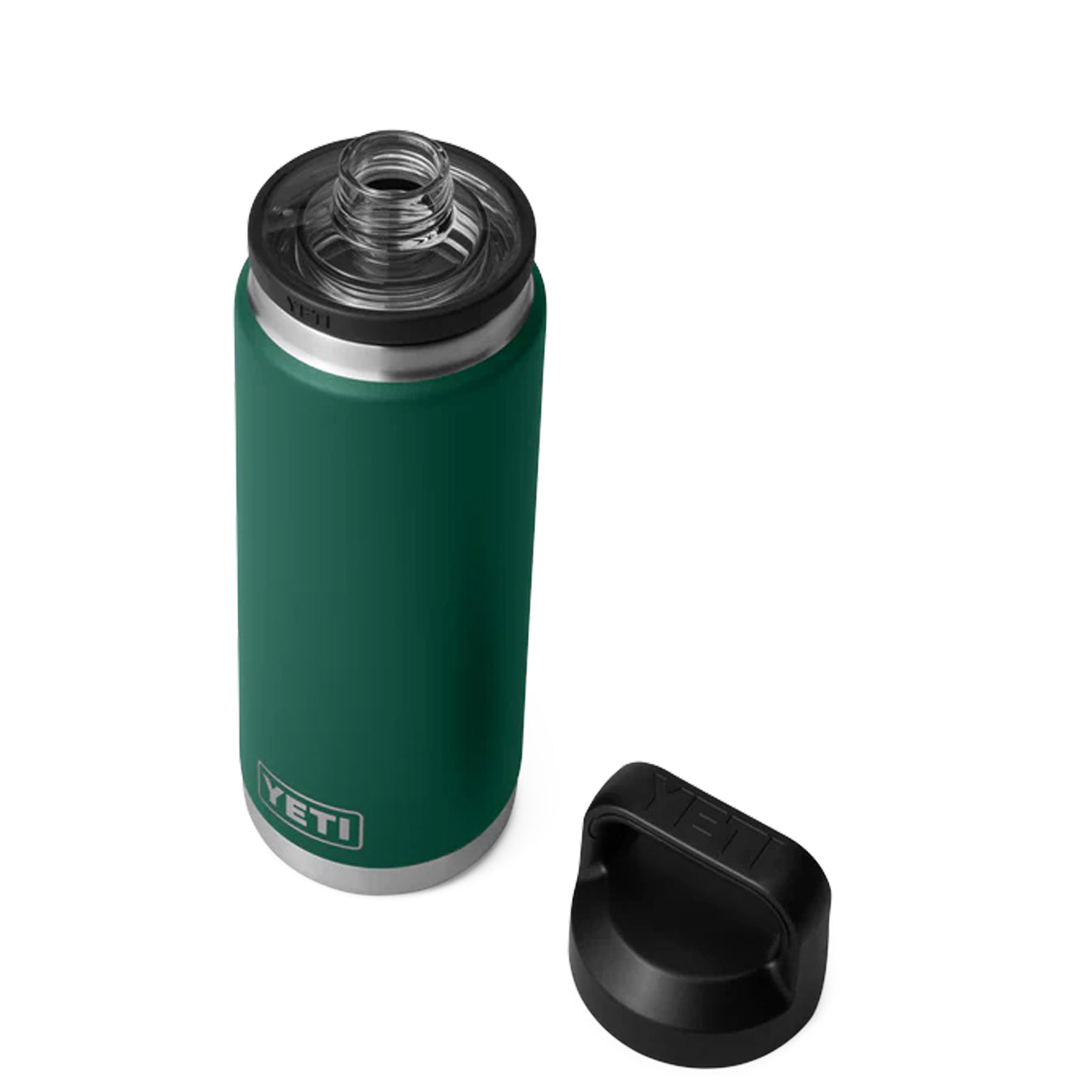 YETI Rambler Bottle Chug 26 oz Black Forest Green - The Sporting Lodge