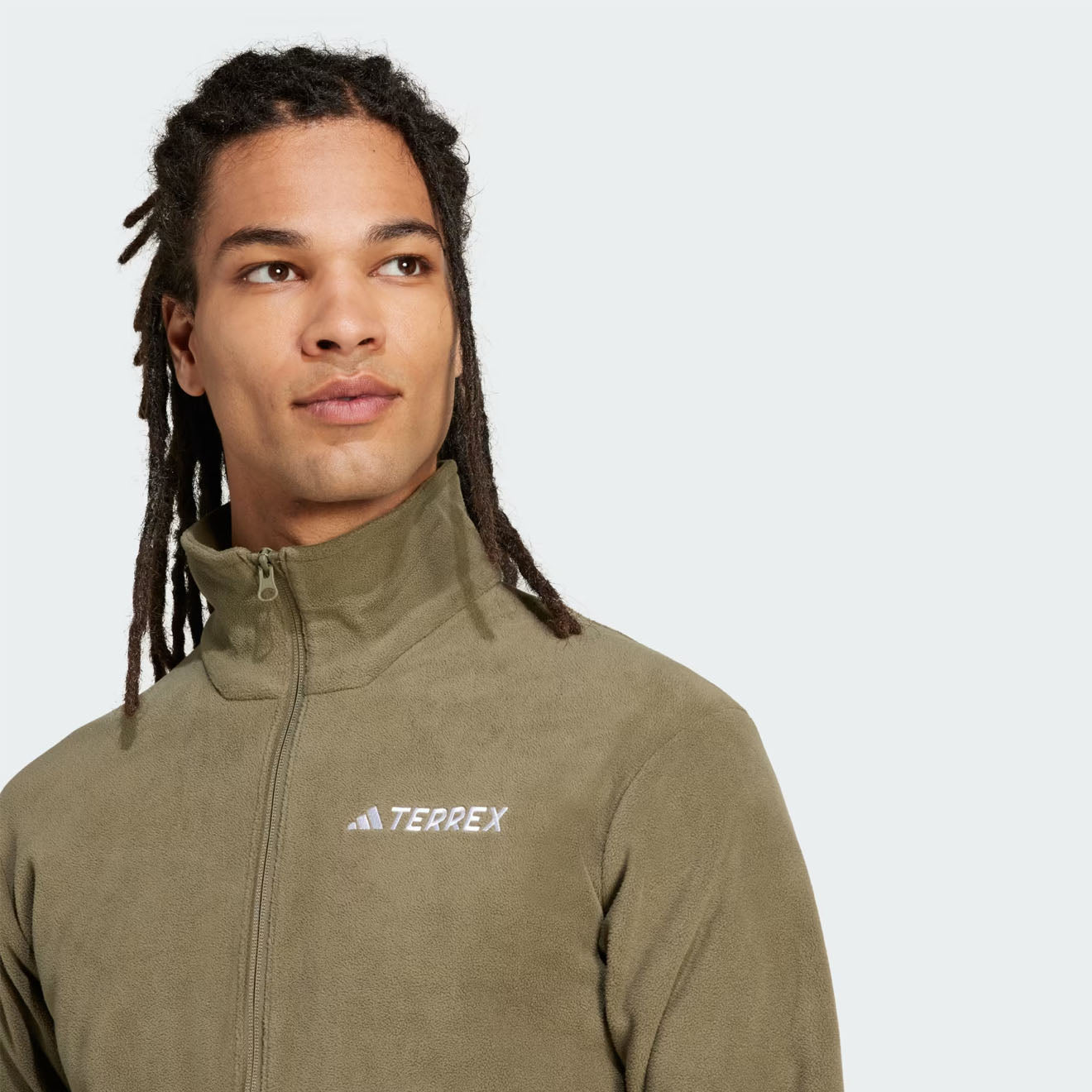 Adidas Terrex Essential Full Zip Fleece Olive Strata - The Sporting Lodge