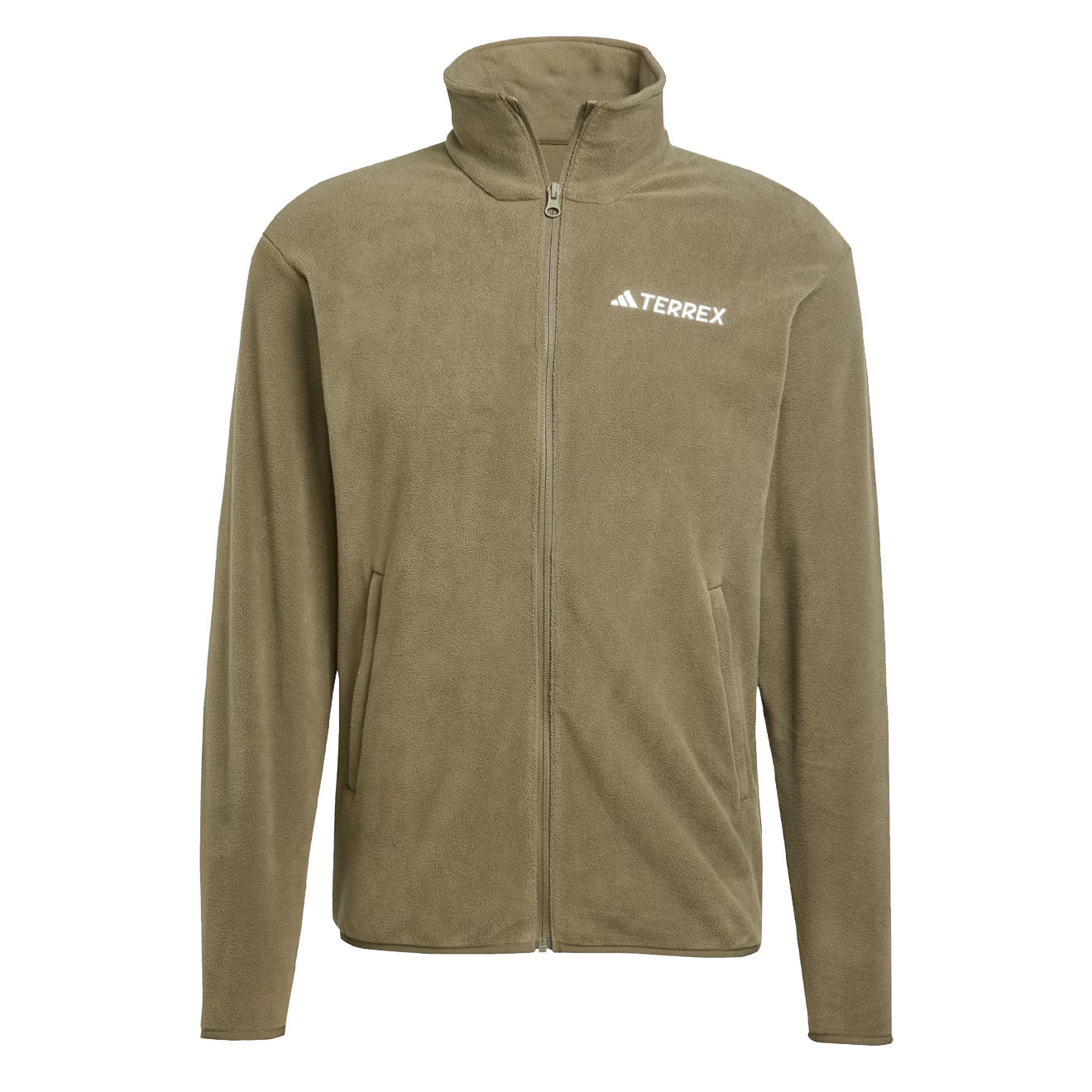 Adidas Terrex Essential Full Zip Fleece Olive Strata - The Sporting Lodge