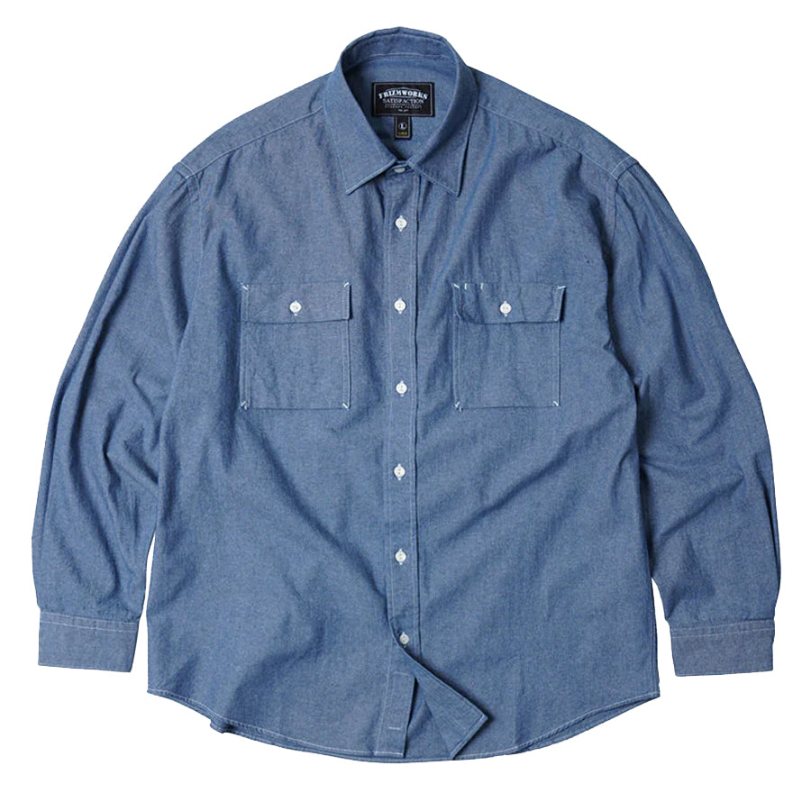 Frizmworks Cigarette Pocket Chambray Shirt Indigo - The Sporting Lodge