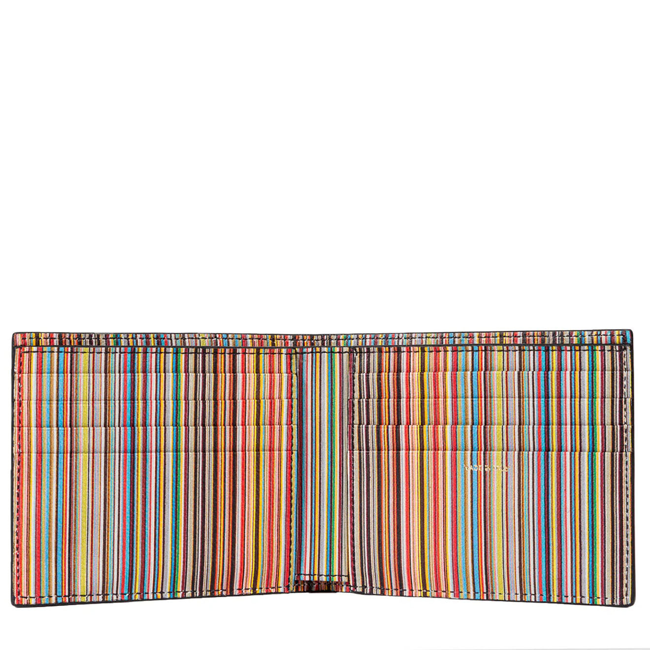 Paul Smith Leather Signature Stripe Interior Billfold Wallet Black - The Sporting Lodge