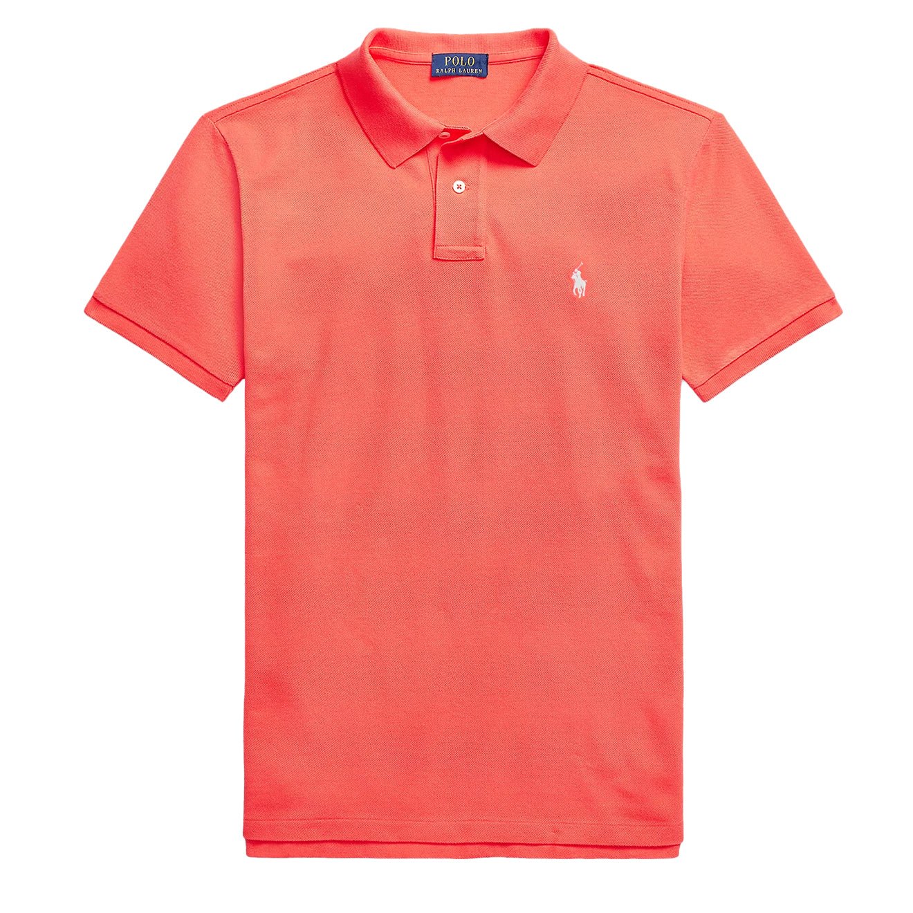 Polo Ralph Lauren The Iconic Mesh Polo Shirt Pale Red - The Sporting Lodge
