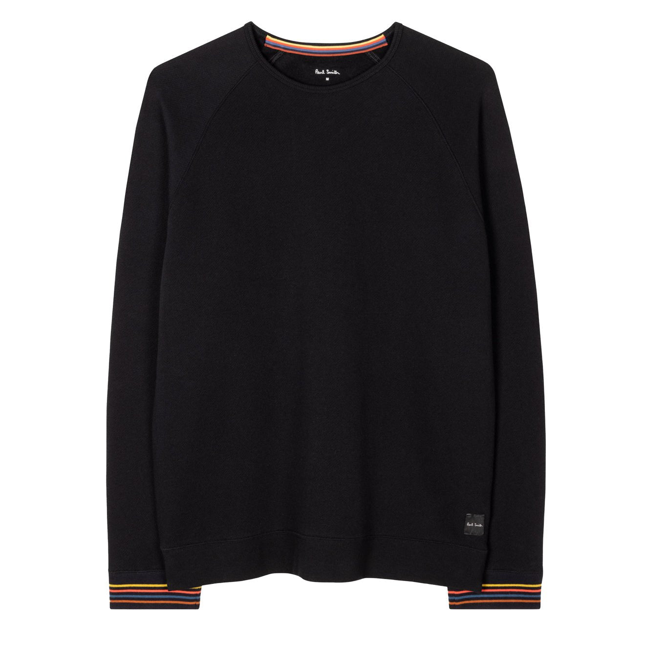 Paul Smith Artist Stripe Cuff Long-Sleeve Lounge Top Black - The Sporting Lodge