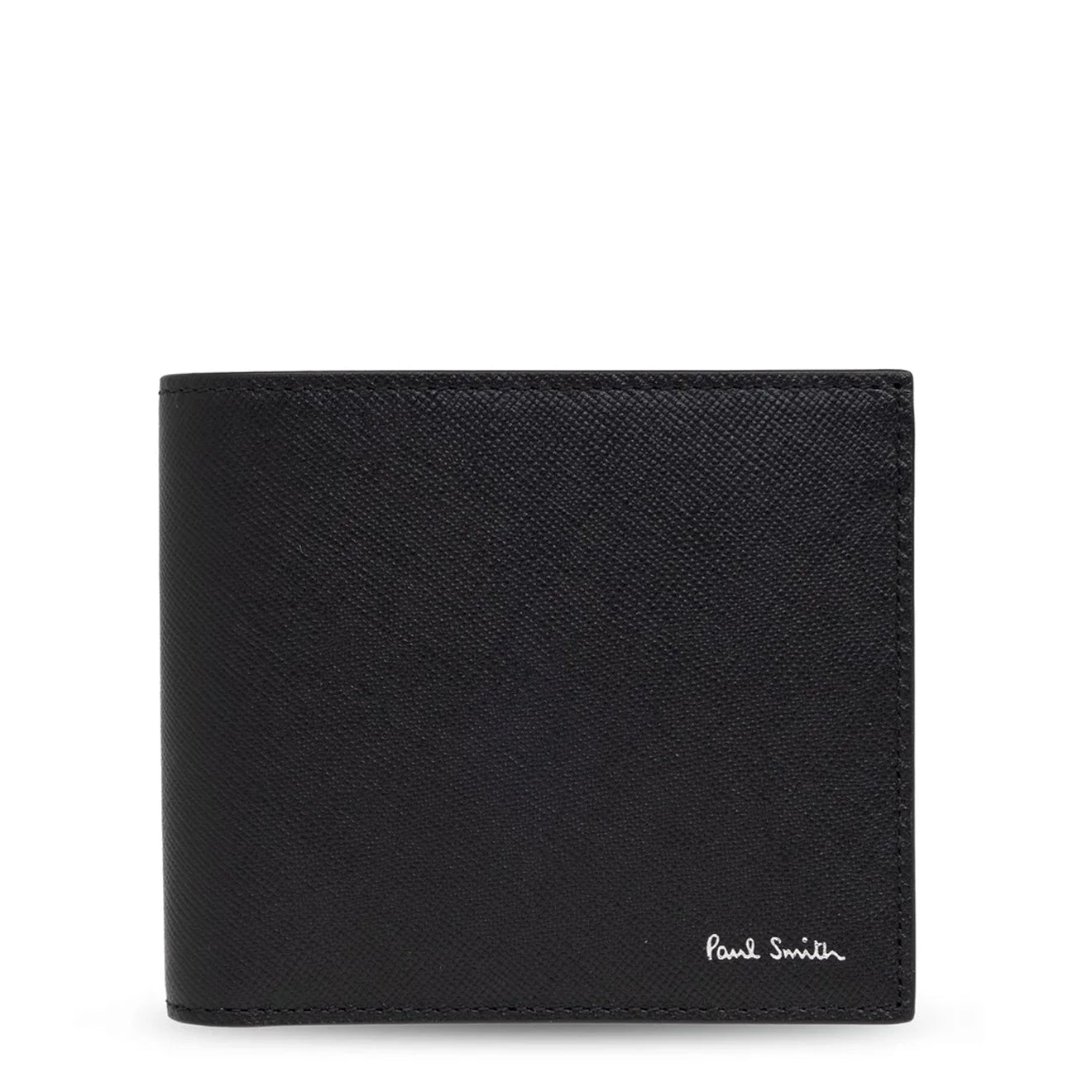 Paul Smith Mini Stripe Leather Billfold Wallet Black