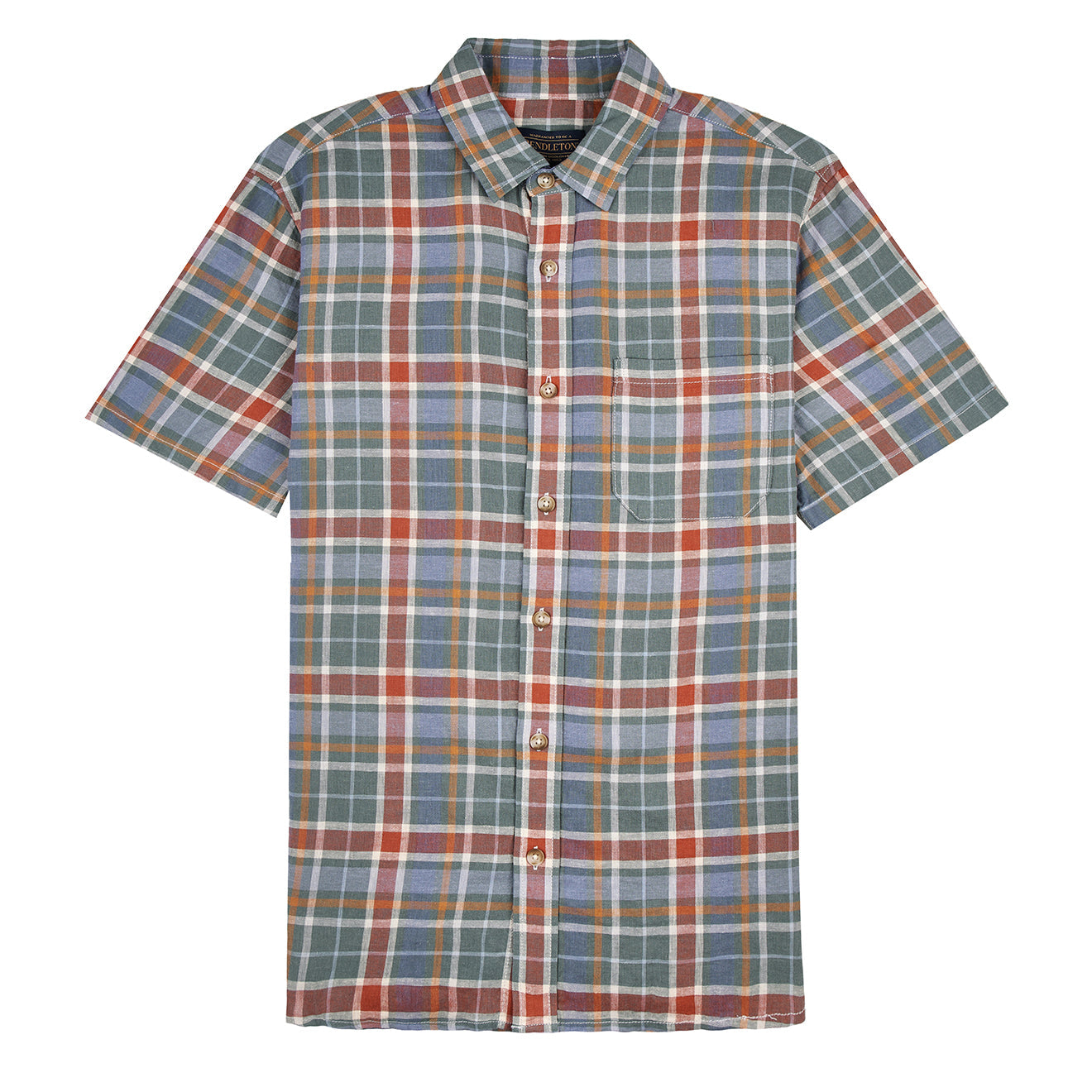 Pendleton Dawson Linen Shirt Green / Blue / Red Plaid - The Sporting Lodge
