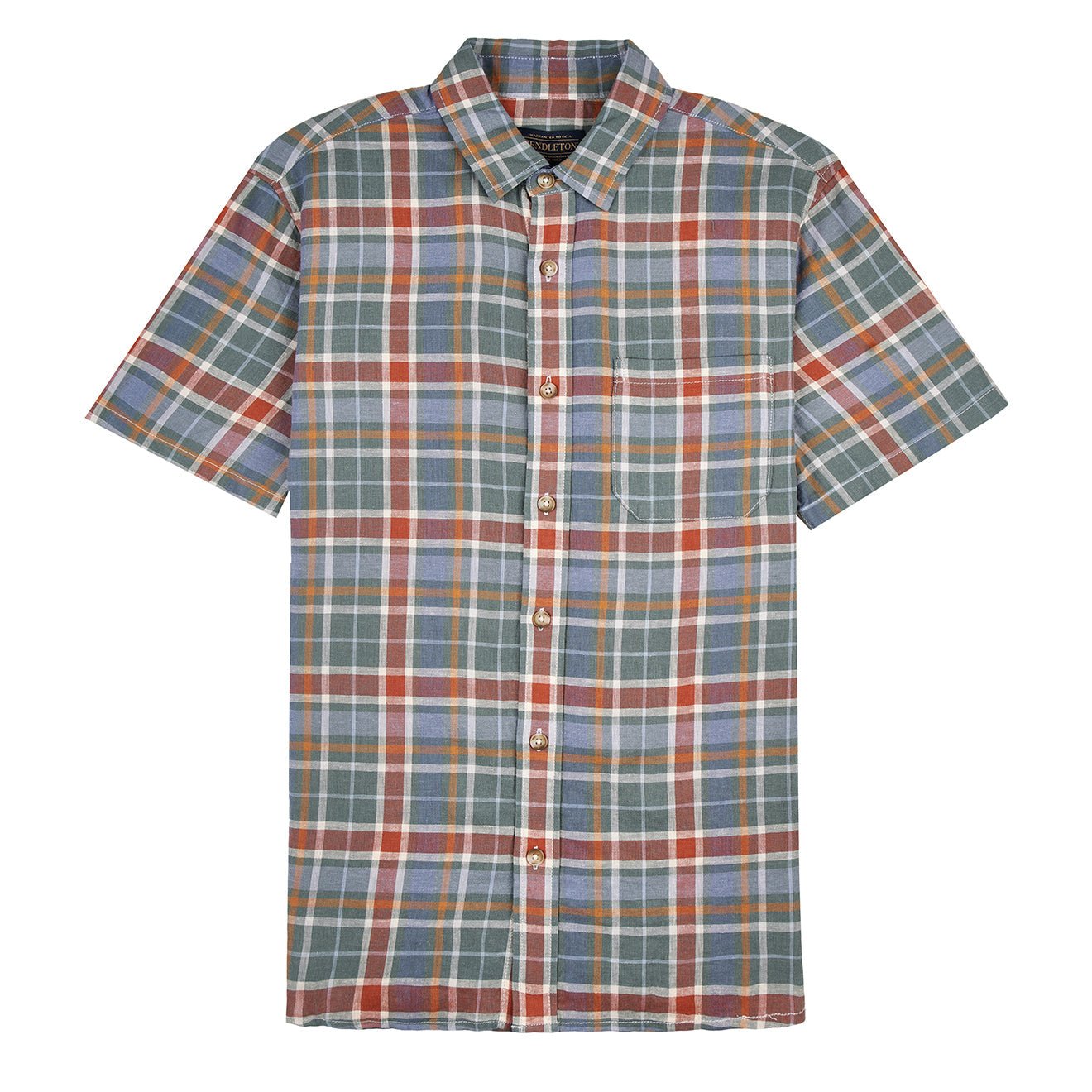 Pendleton Dawson Linen Shirt Green / Blue / Red Plaid - The Sporting Lodge