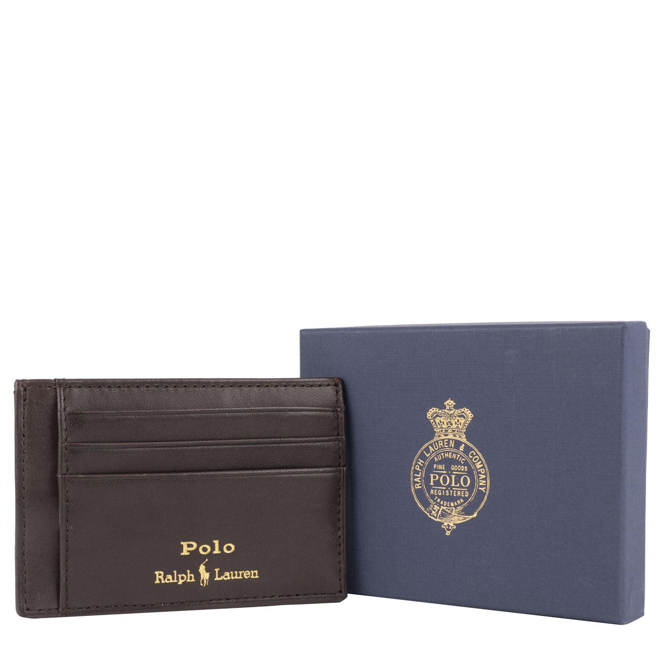 Polo Ralph Lauren Small Leather Card Case Brown - The Sporting Lodge