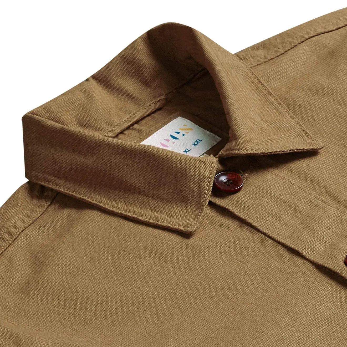 Uskees 3001 Buttoned Overshirt Khaki - The Sporting Lodge