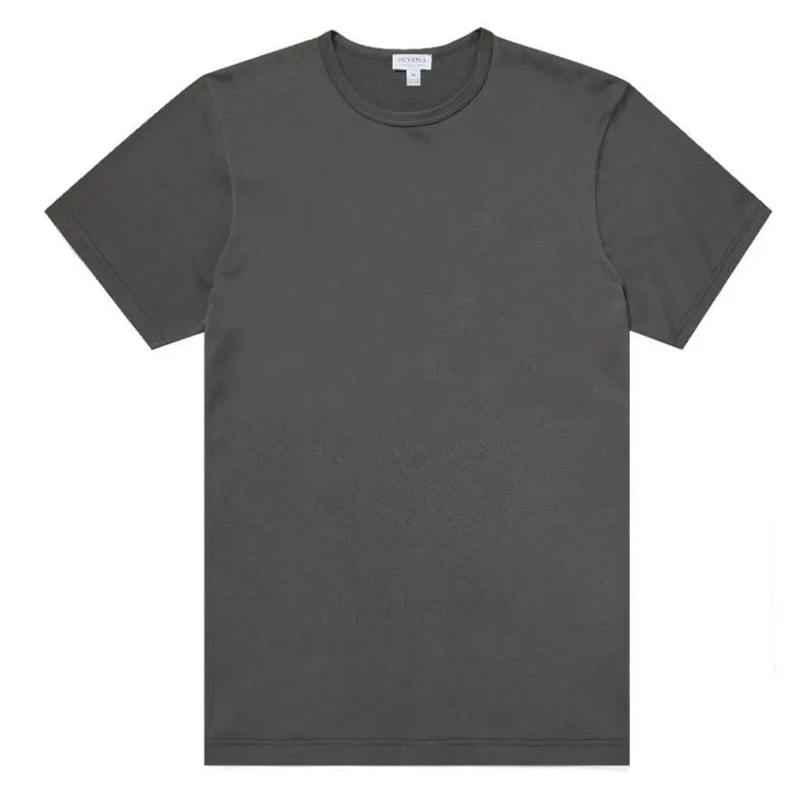 Sunspel Classic Crew Neck T-Shirt Charcoal - The Sporting Lodge
