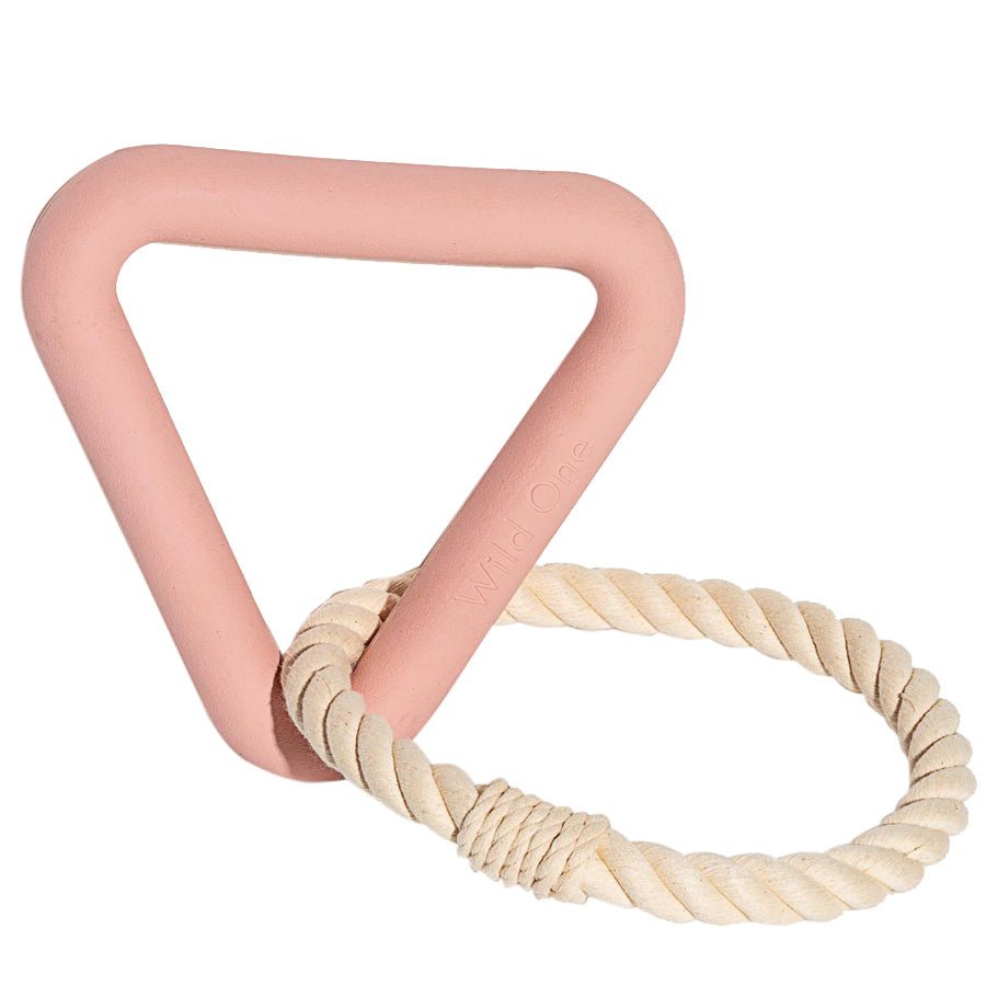 Wild One Triangle Tug Dog Toy Pink - The Sporting Lodge