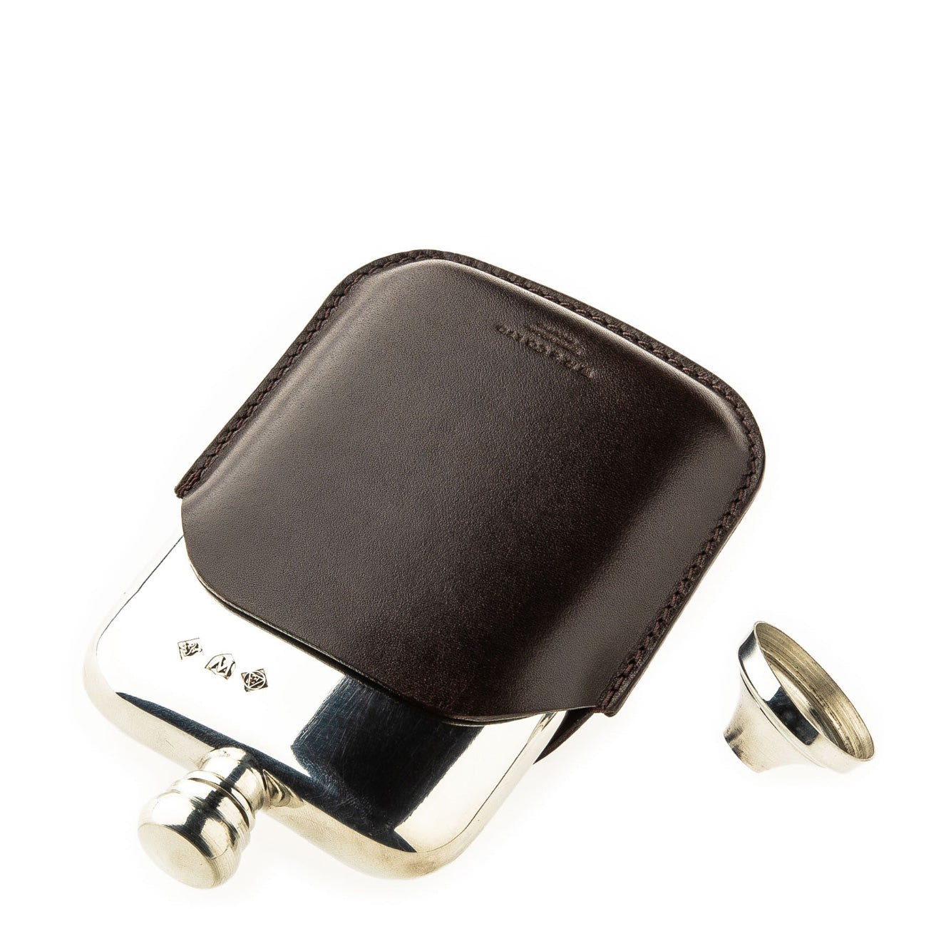 Westley Richards 4oz Hip Flask Dark Tan - The Sporting Lodge