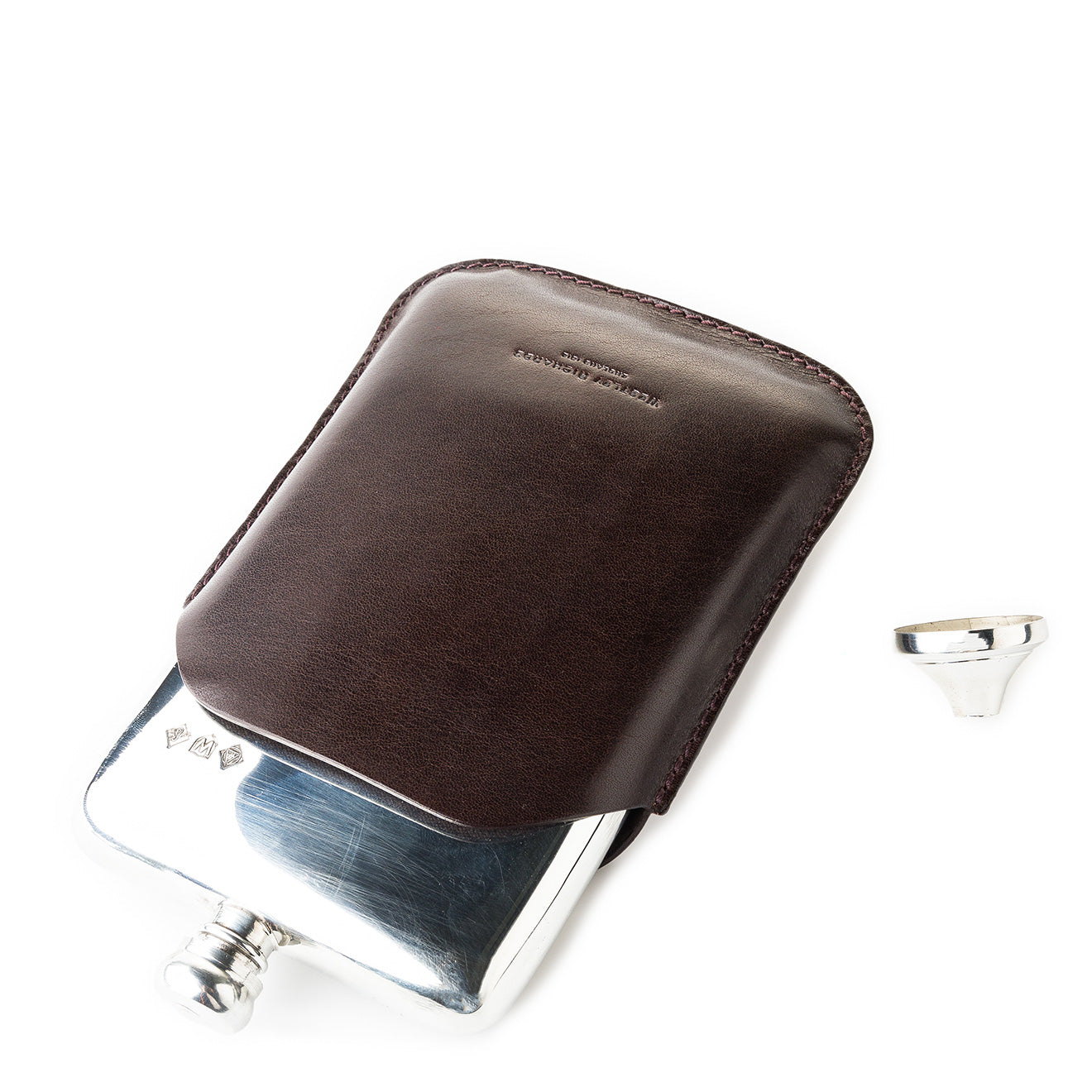 Westley Richards 5.5oz Hip Flask Dark Tan - The Sporting Lodge