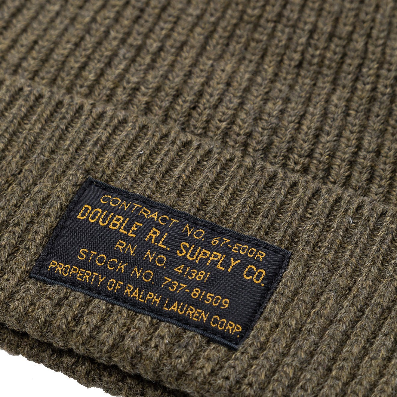 RRL by Ralph Lauren Watch Cap Dark Olive - The Sporting Lodge
