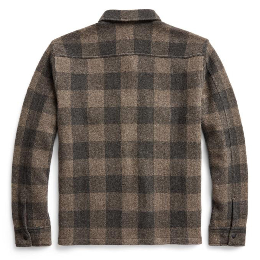 RRL by Ralph Lauren Plaid Wool Workshirt Jumper Charcoal / Black - The Sporting Lodge