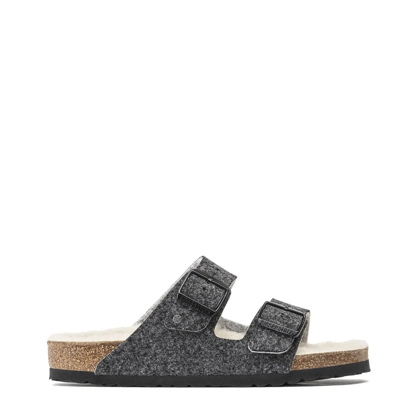 Birkenstock Womens Arizona Wool Felt Narrow Sandals Doubleface Grey - The Sporting Lodge
