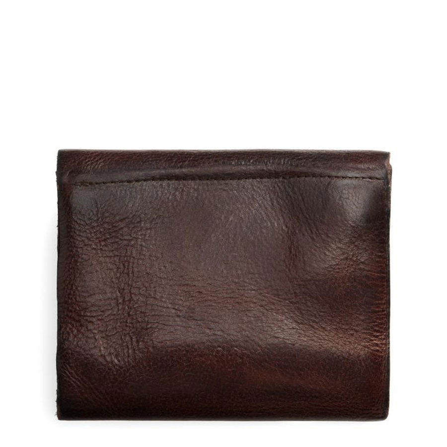 RRL by Ralph Lauren Concho Leather Envelope Wallet Dark Brown - The Sporting Lodge