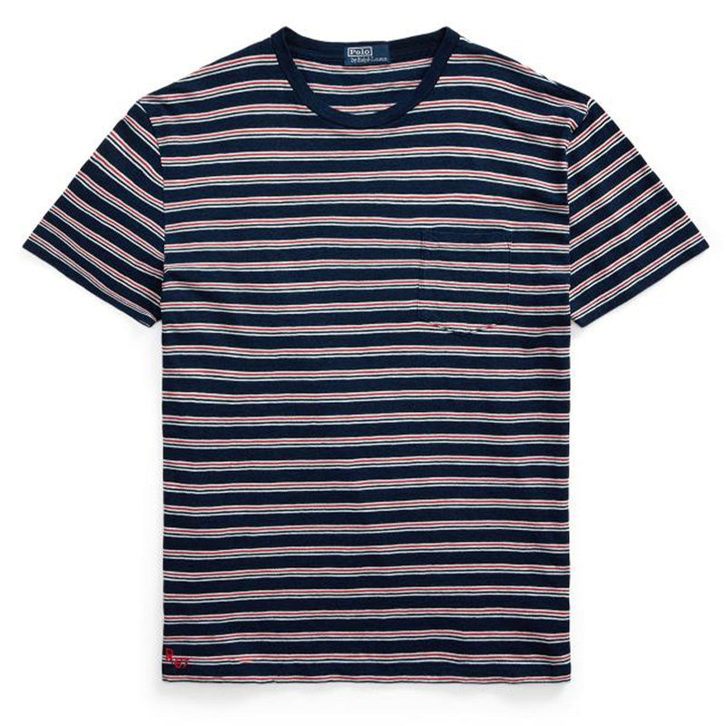 Polo Ralph Lauren Classic Fit Jersey Pocket T-Shirt Dark Indigo Multi - The Sporting Lodge