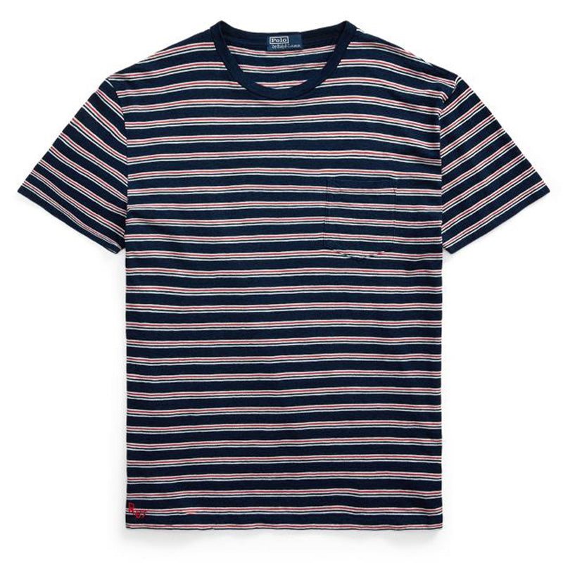 Polo Ralph Lauren Classic Fit Jersey Pocket T-Shirt Dark Indigo Multi - The Sporting Lodge
