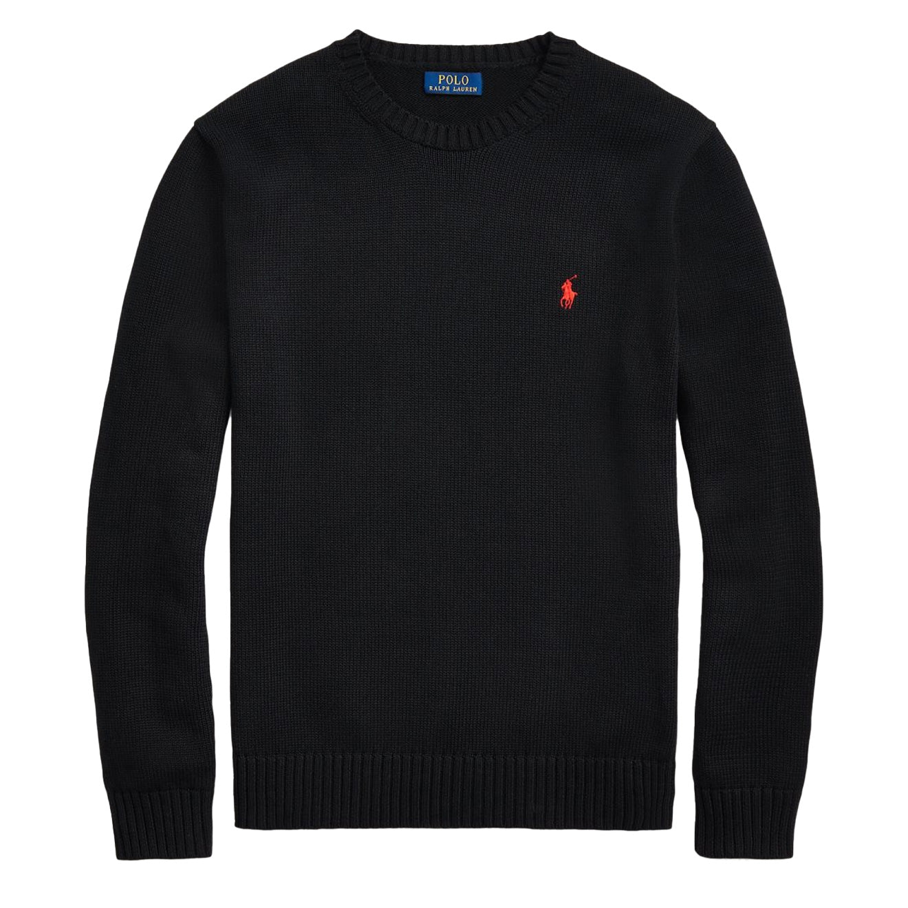Polo Ralph Lauren Cotton Crewneck Knit Polo Black The Sporting Lodge