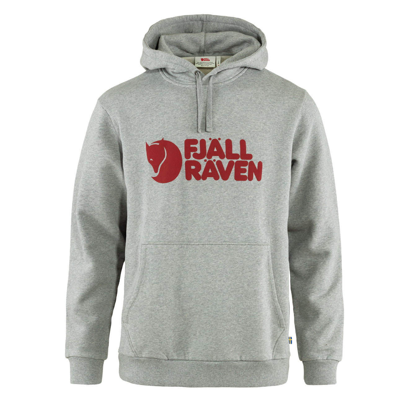 Fjallraven Logo Hoodie Grey Melange - The Sporting Lodge