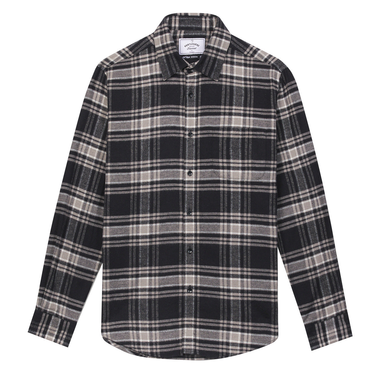 Portuguese Flannel BB Check Shirt Navy / Grey - The Sporting Lodge