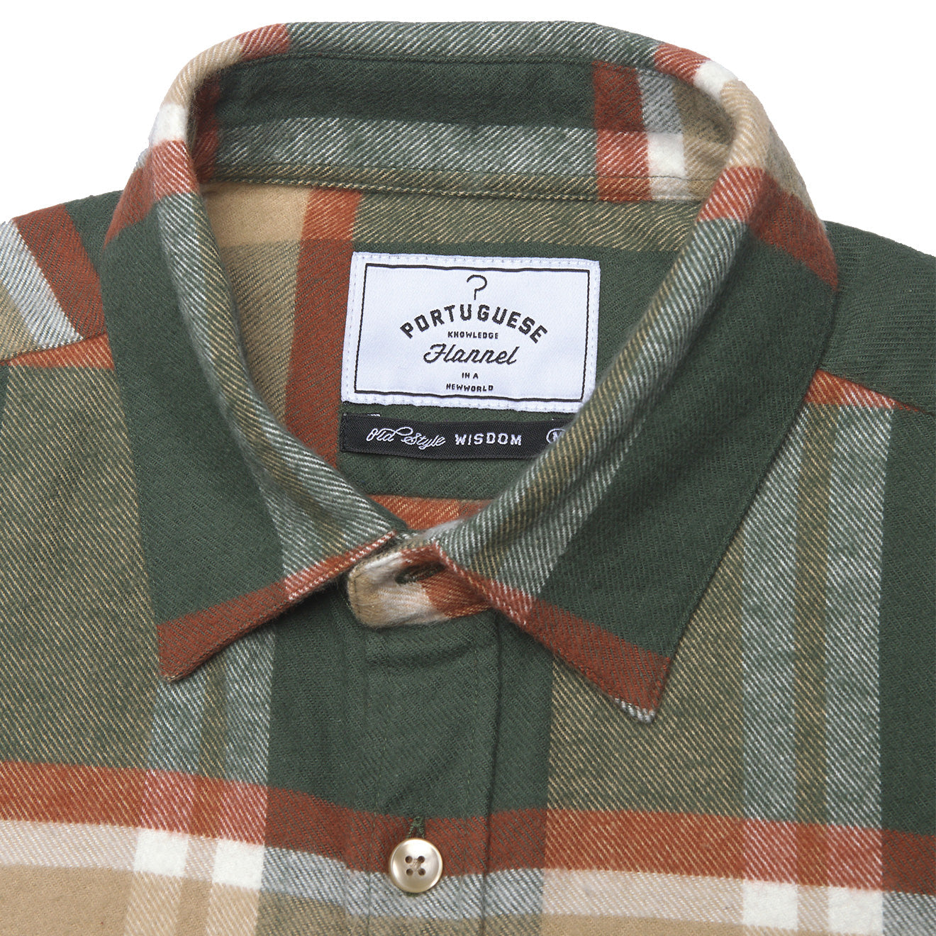 Portuguese Flannel Farm Shirt Green / Orange - The Sporting Lodge