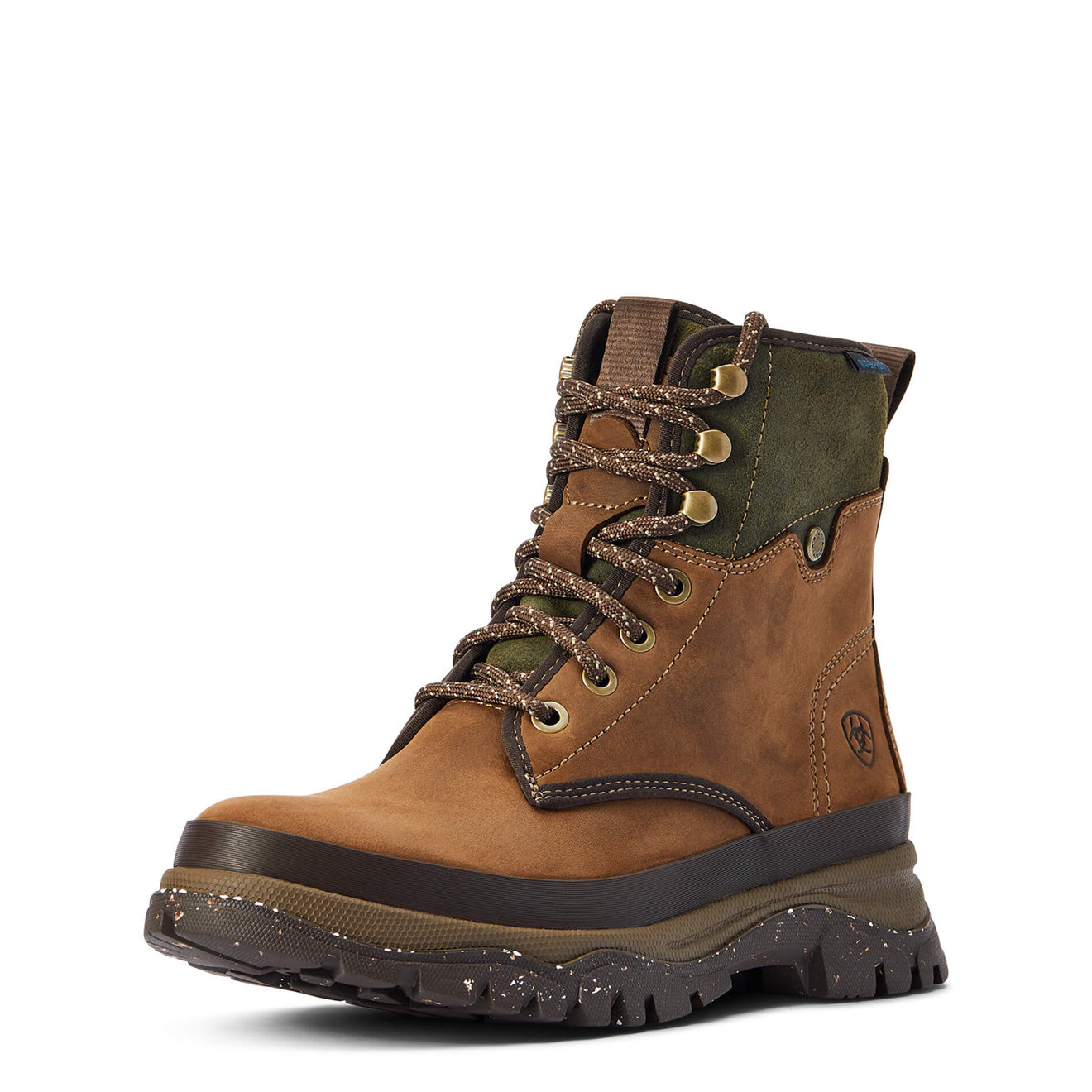Ariat Womens Moresby Waterproof Boot Oily Distressed Brown / Olive - The Sporting Lodge