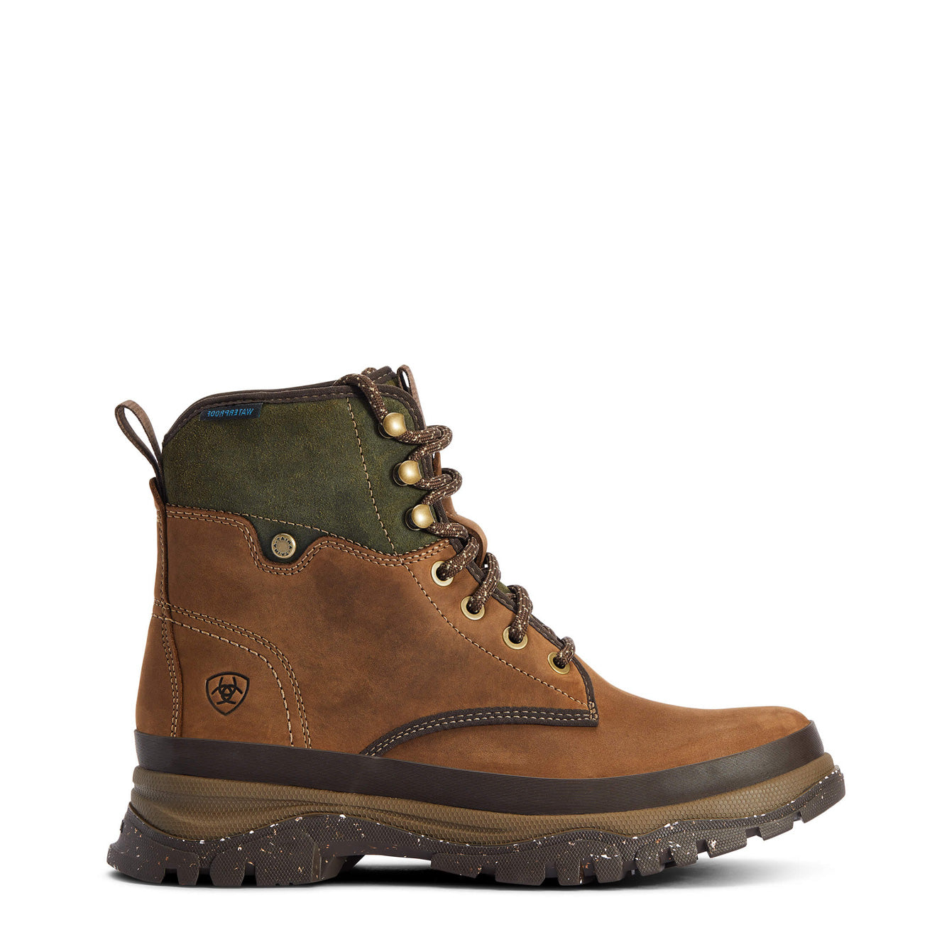 Ariat Womens Moresby Waterproof Boot Oily Distressed Brown / Olive - The Sporting Lodge
