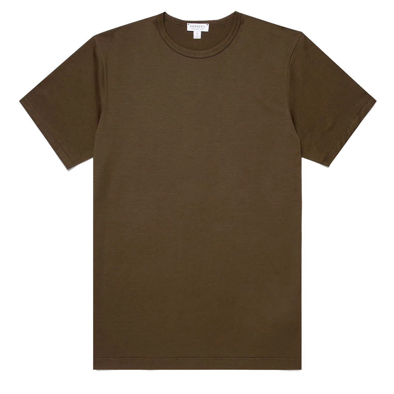 Sunspel Classic Crew T-Shirt Dark Moss - The Sporting Lodge