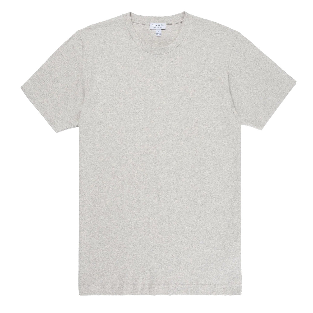 Sunspel Riviera Organic T-Shirt Grey Melange - The Sporting Lodge