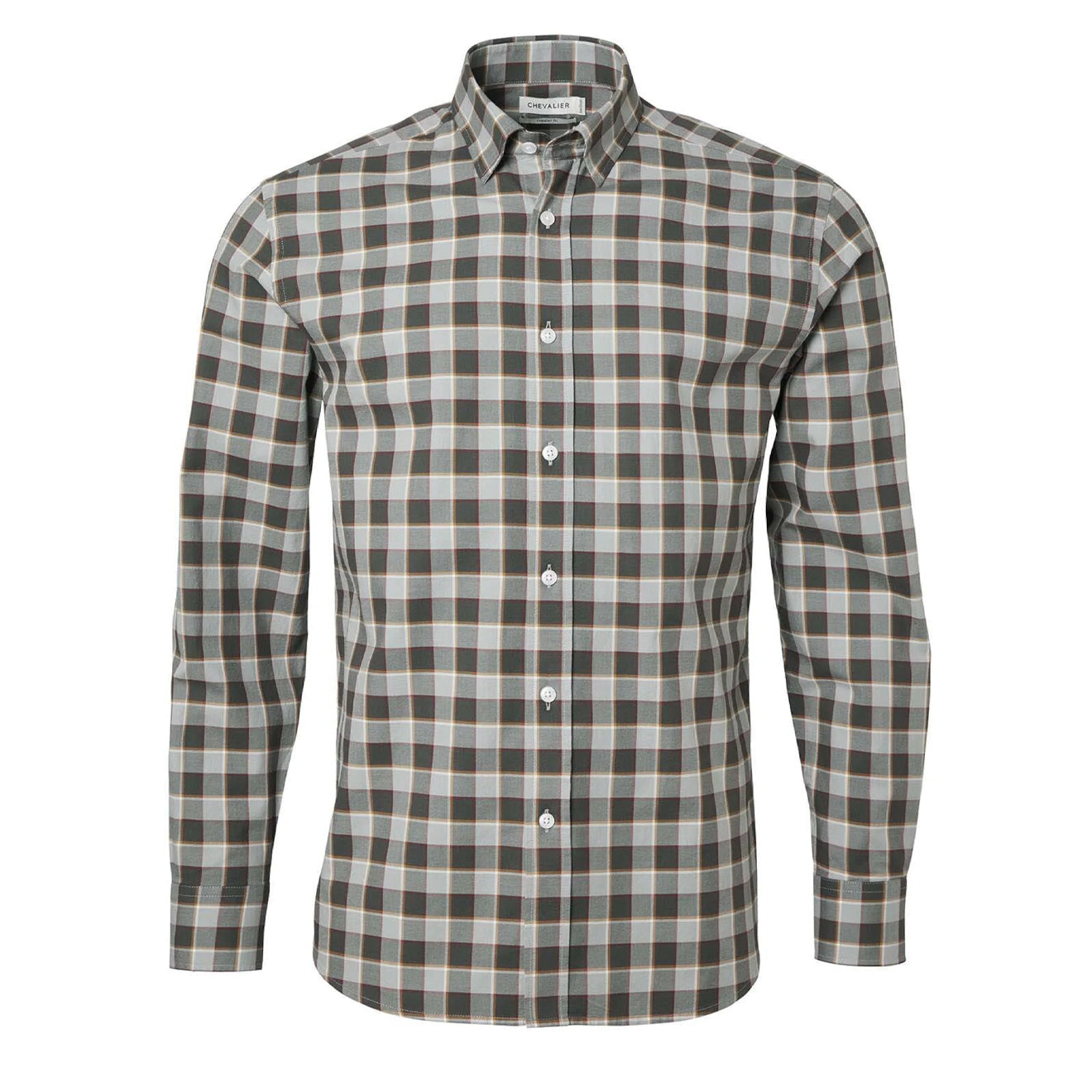 Chevalier Belmont Regular Fit Shirt Grey Melange Checked - The Sporting Lodge