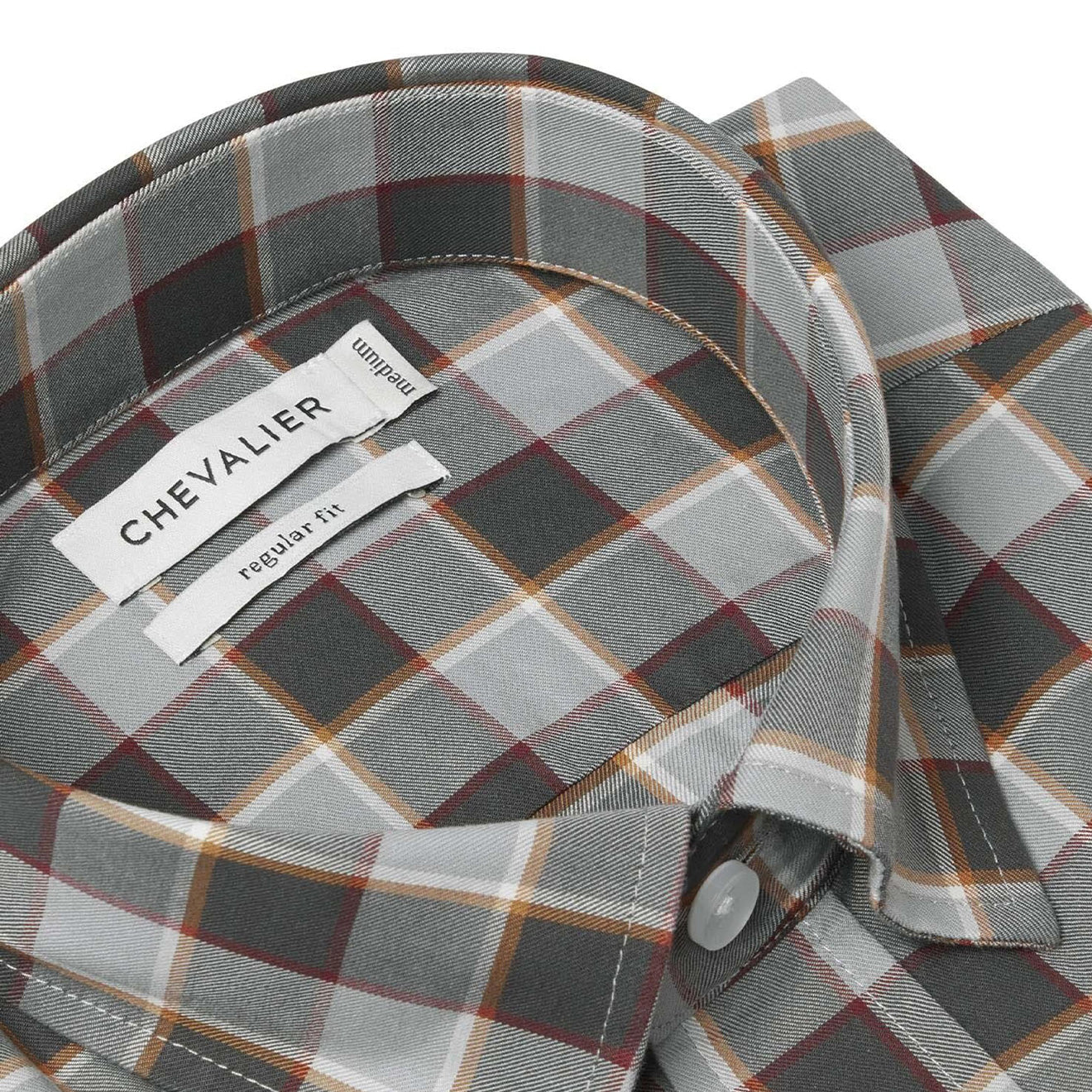 Chevalier Belmont Regular Fit Shirt Grey Melange Checked - The Sporting Lodge