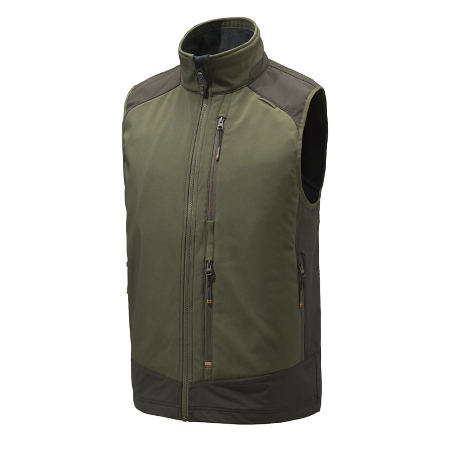 Beretta Butte Softshell Vest Moss / Brown Bark - The Sporting Lodge